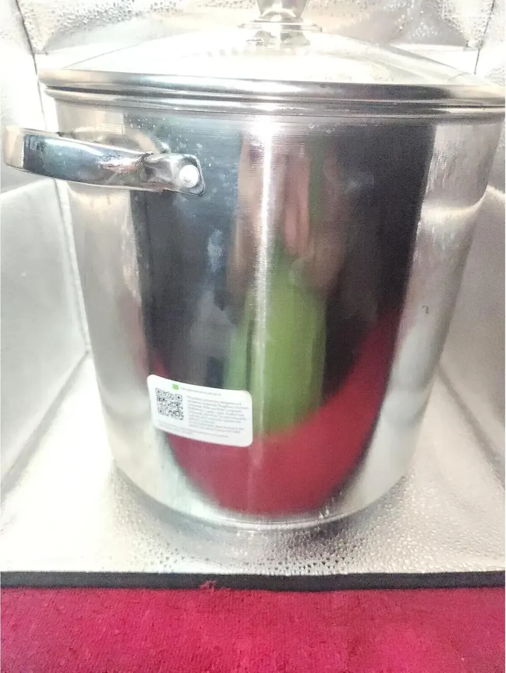 Stainless Steel Stock Pot 16 Quarts, Insulated Bottom, Glass Lid Kitchen Canning